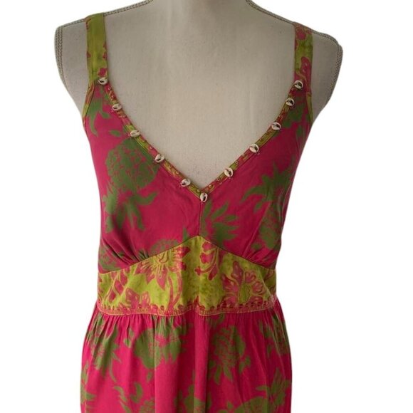 USINDO Pink Floral Tropical BOHO Maxi Dress - Picture 5 of 6